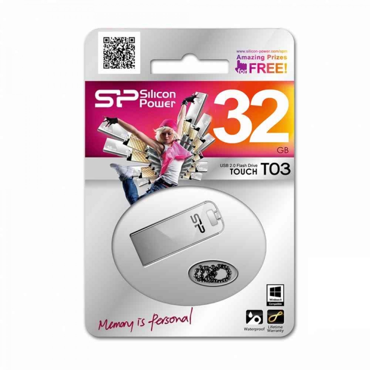 دیدنگار|فلش مموری|فلش مموری 32G سیلیکون پاور USB Flash T03 Siliconpower 32GB