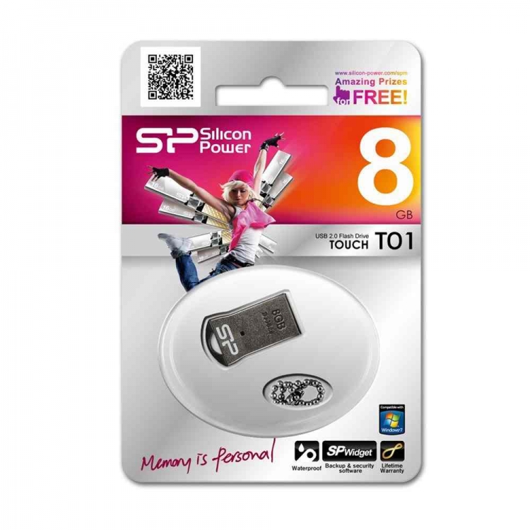 دیدنگار|فلش مموری|فلش مموری 8G سیلیکون پاور USB Flash T01 Siliconpower 8GB USB 2