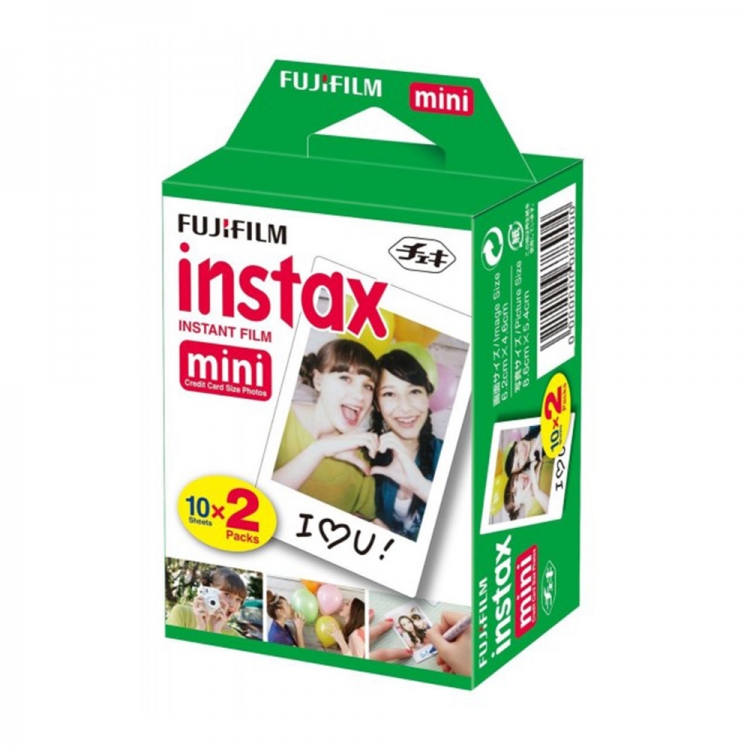 کاغذ 20 عددی / فیلم دوربین چاپ سریع فوجی فیلم Instax mini طرح سفید